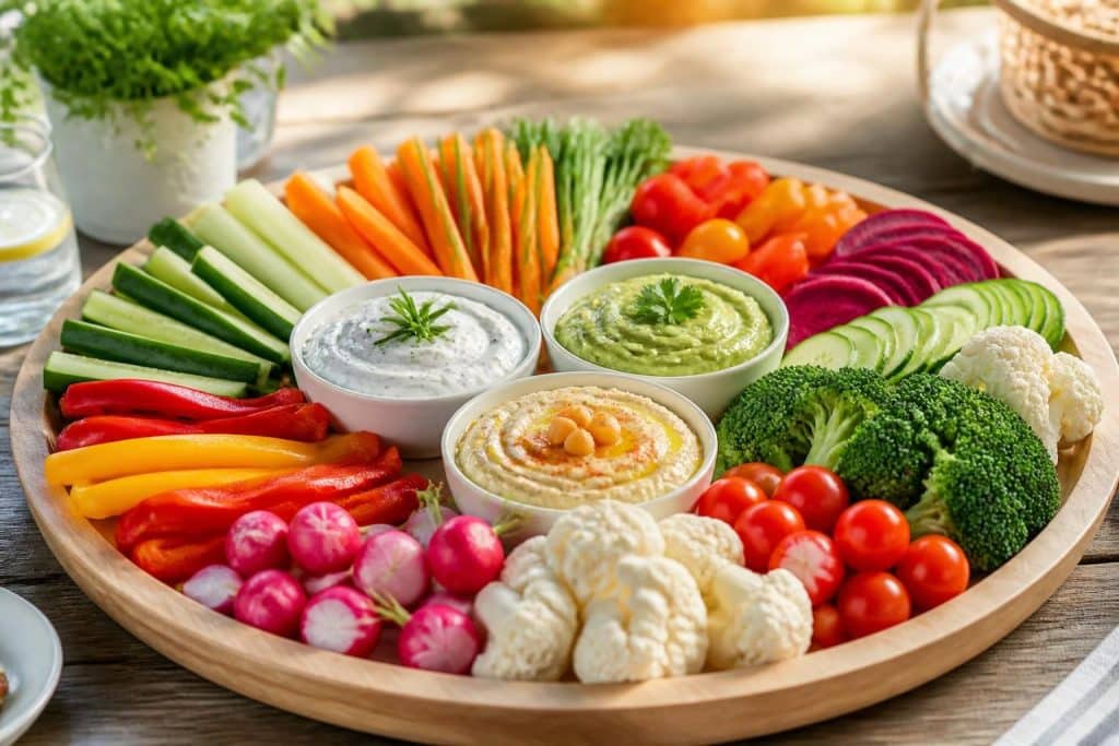 découvrez des idées originales et faciles pour réaliser un plateau de crudités frais et coloré, parfait pour vos apéritifs et repas légers.