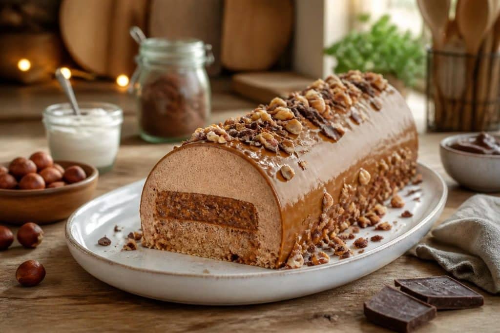 découvrez notre recette facile et gourmande de bûche praliné maison, parfaite pour régaler vos invités lors des fêtes avec une touche chocolatée et croustillante.