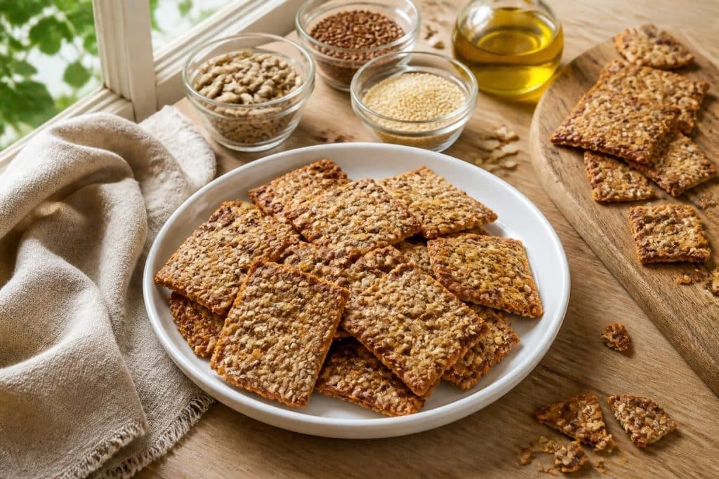 découvrez notre recette facile et gourmande de crackers maison aux graines, parfaits pour un snack sain et savoureux à tout moment de la journée.