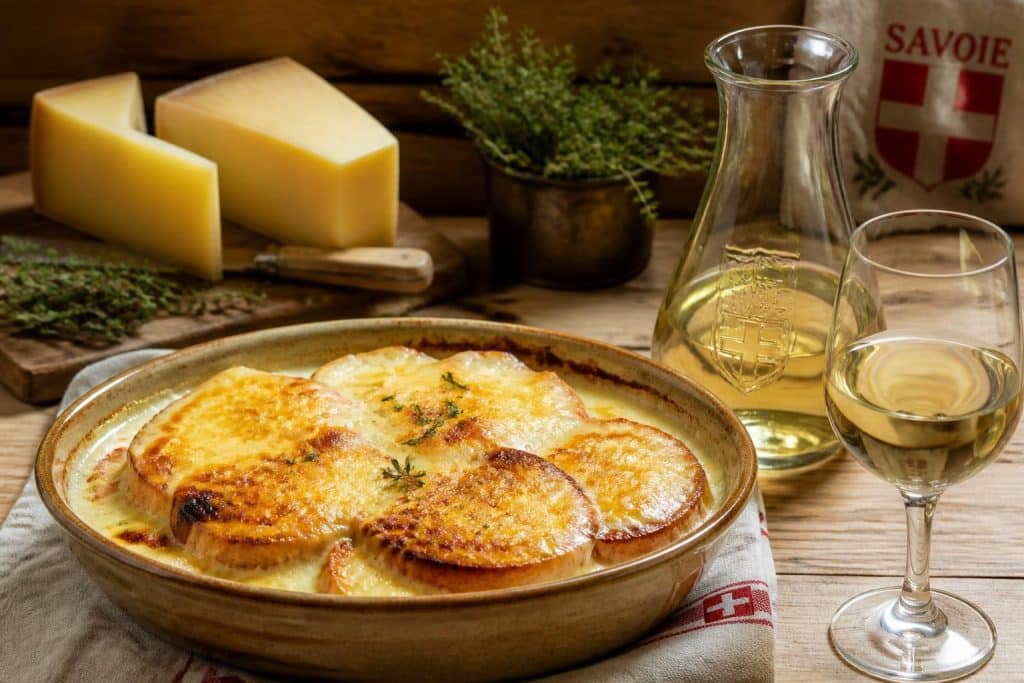 découvrez la recette traditionnelle de la croûte savoyarde, un délicieux plat au fromage fondant et vin blanc, parfait pour réchauffer vos repas.
