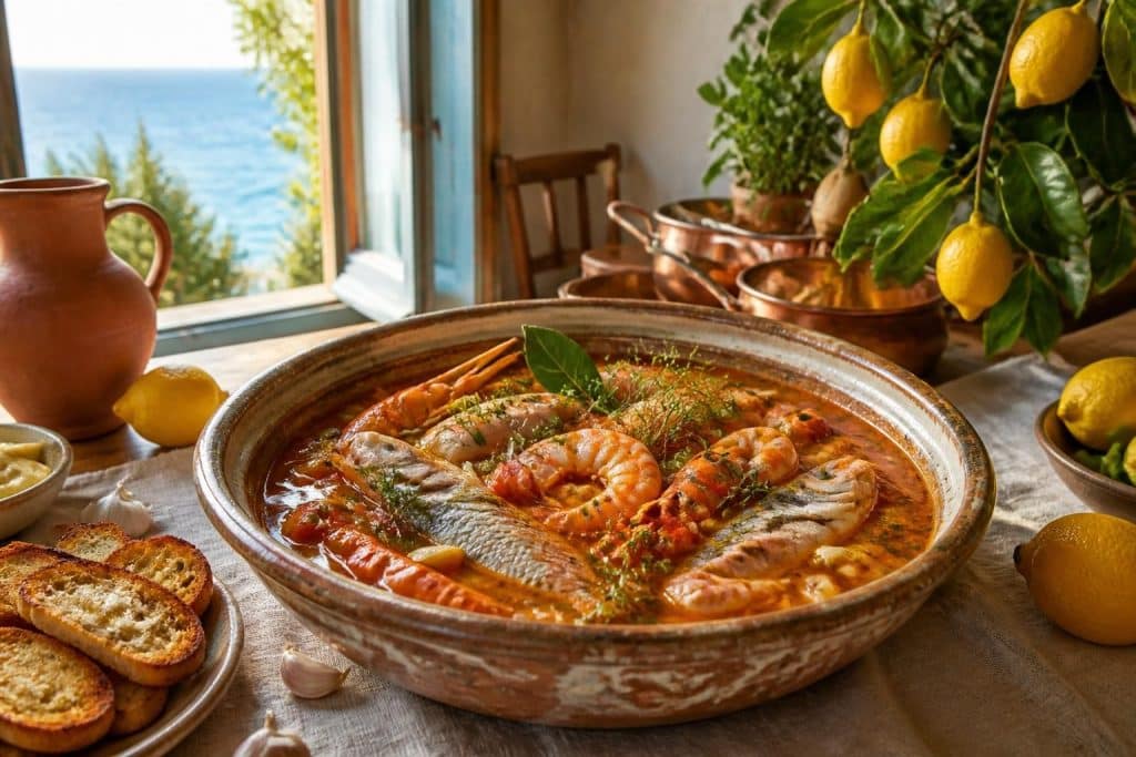 découvrez notre recette traditionnelle méditerranéenne de soupe de poisson de roche, un plat savoureux et authentique, parfait pour savourer les saveurs de la mer.