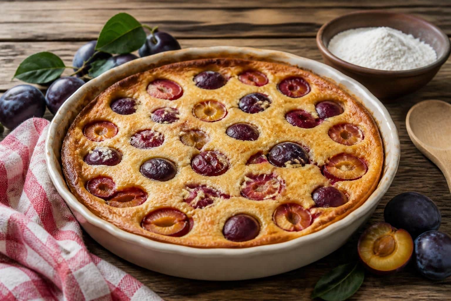 découvrez la recette facile et authentique du clafoutis aux prunes de grand-mère, un dessert savoureux qui ravira toute la famille.