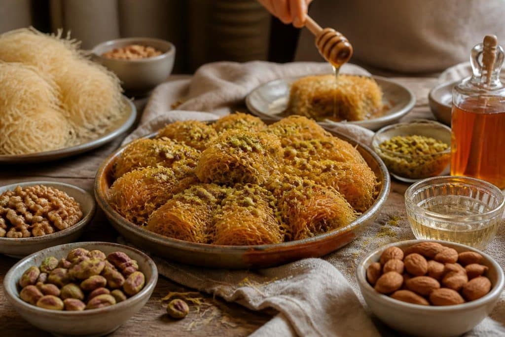 découvrez les recettes délicieuses et les nombreuses utilisations de la pâte kadaif, aussi appelée cheveux d’ange, pour régaler vos papilles avec des desserts et plats savoureux.