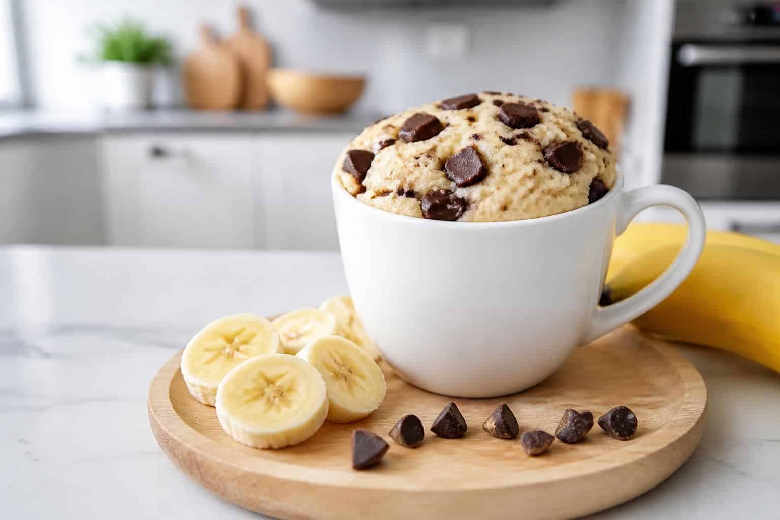 découvrez une recette rapide et facile de mug cake banane chocolat, idéale pour un dessert gourmand prêt en quelques minutes.