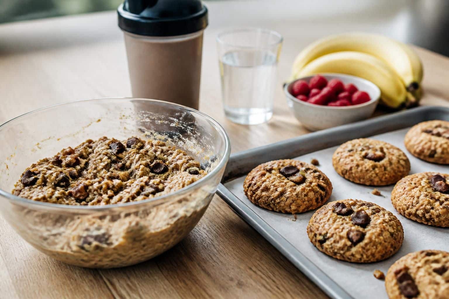 découvrez une recette facile et rapide de cookie protéiné idéale pour les sportifs, parfaite pour un encas sain et énergétique.