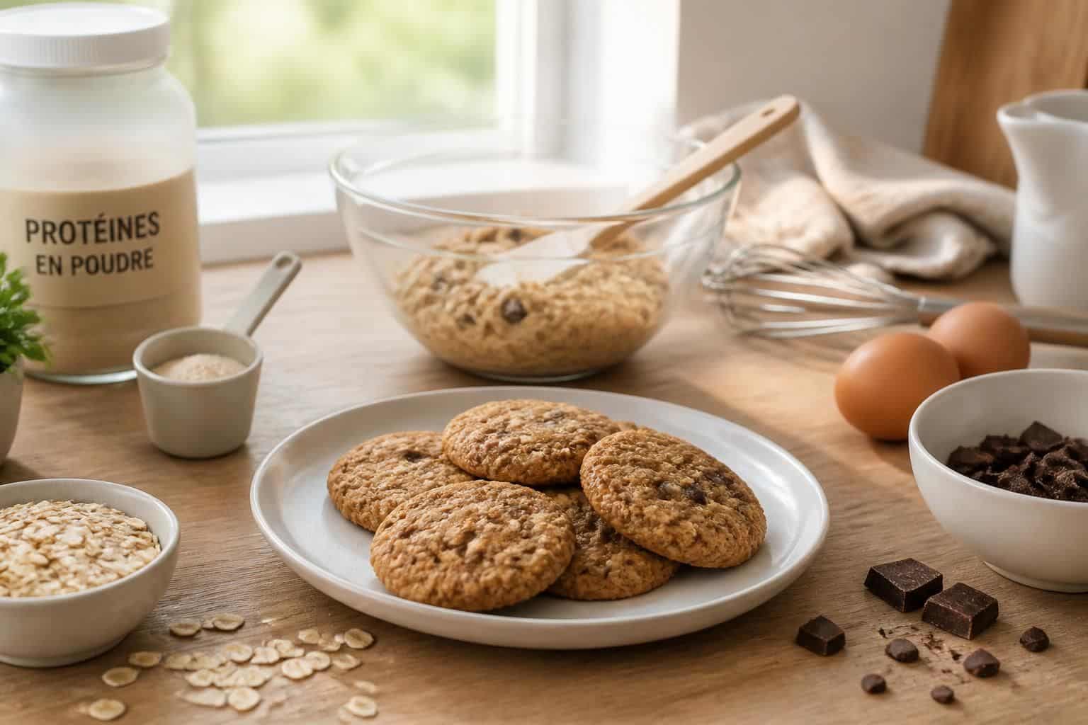 découvrez une recette facile et rapide de cookies protéinés aux flocons d'avoine, parfaite pour allier plaisir et nutrition.