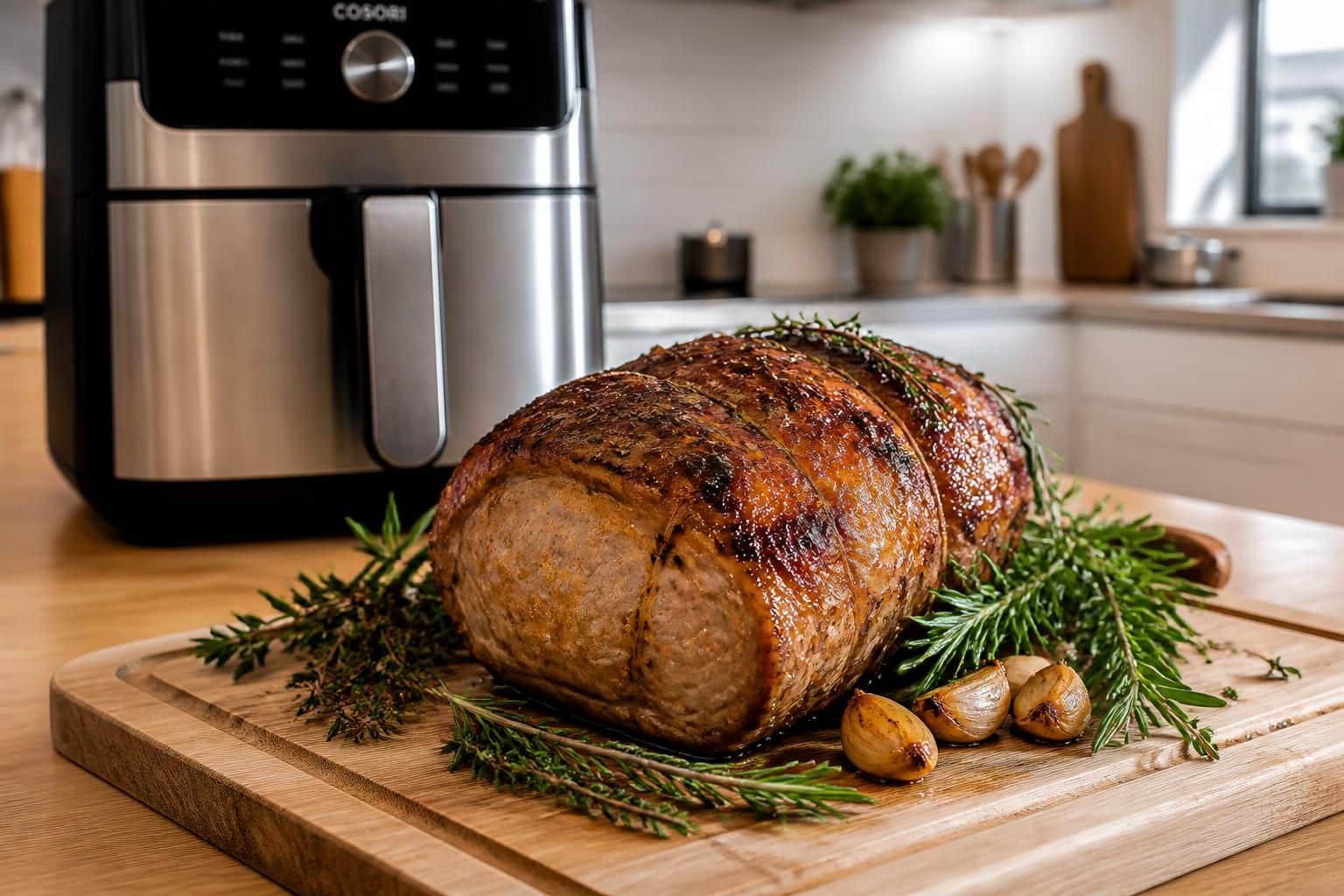 découvrez une recette simple et rapide de rôti de porc au air fryer pour un plat savoureux et tendre en un rien de temps.